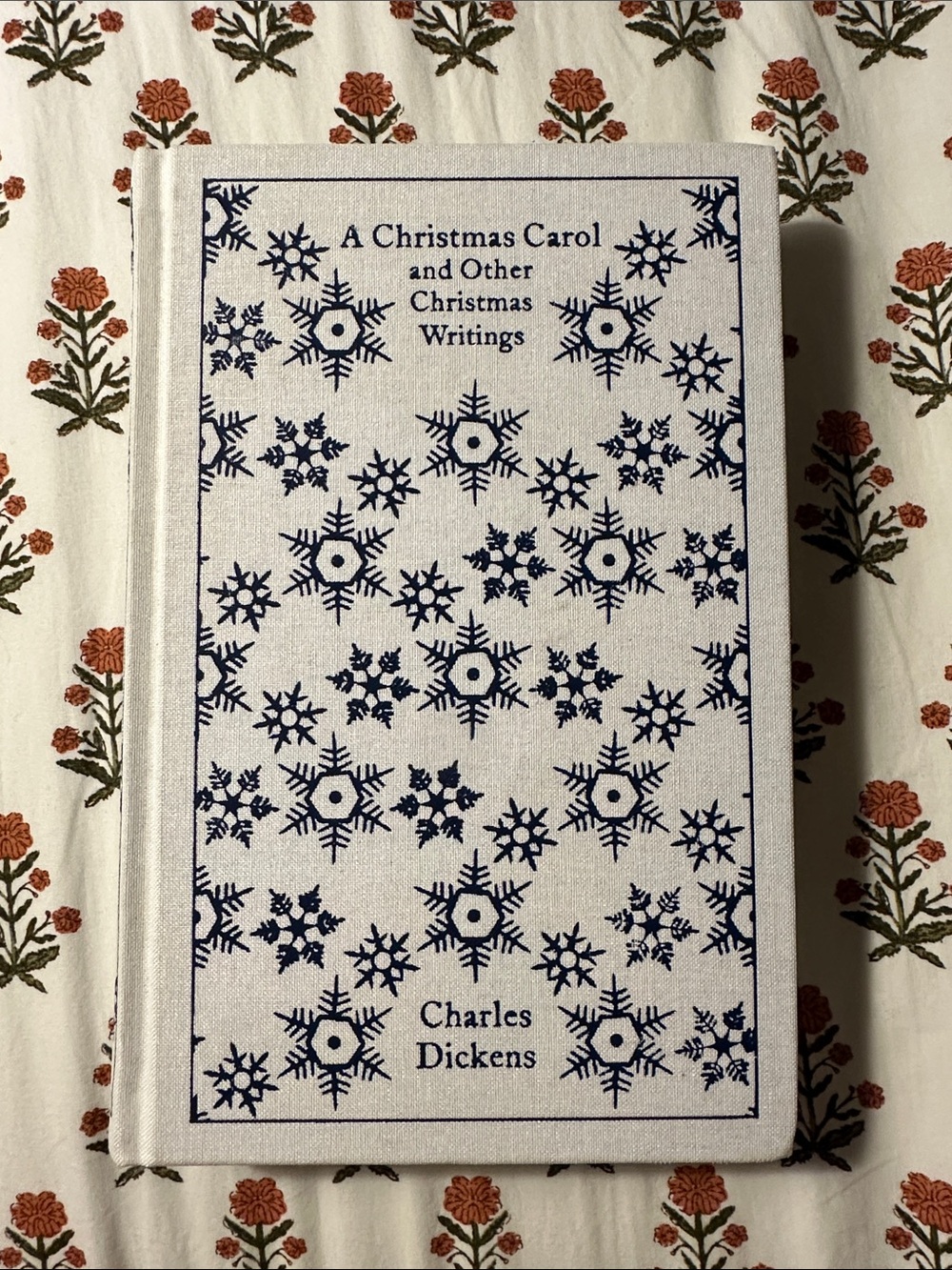 Penguin Classics "A Christmas Carol" Clothbound Hardcover - White & Navy